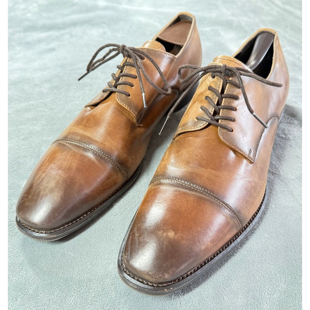 Kenneth Cole Reaction Shoes Mens‎ Size 12 Derby Cap Toe Dress Oxfords Leather